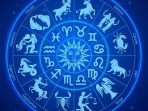 Descargar Circulo de signos del zodiaco de la astrologia ilustraciones vectoriales. gratis