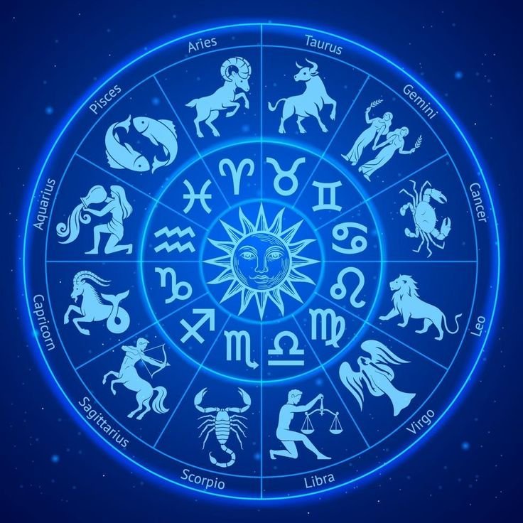 Descargar Circulo de signos del zodiaco de la astrologia ilustraciones vectoriales. gratis