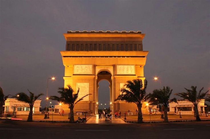 Replicas of Arc de Triomphe in Kediri East Java Indonesia Simpang Lima Gumul