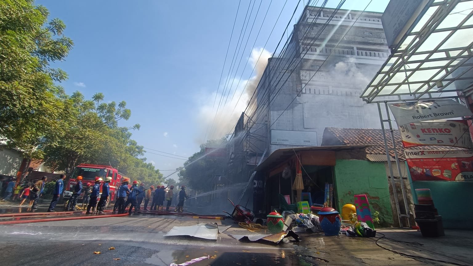 Salah satu kebakaran yang terjadi di wilayah Krian, Sidoarjo dalam semester pertama tahun 2024.