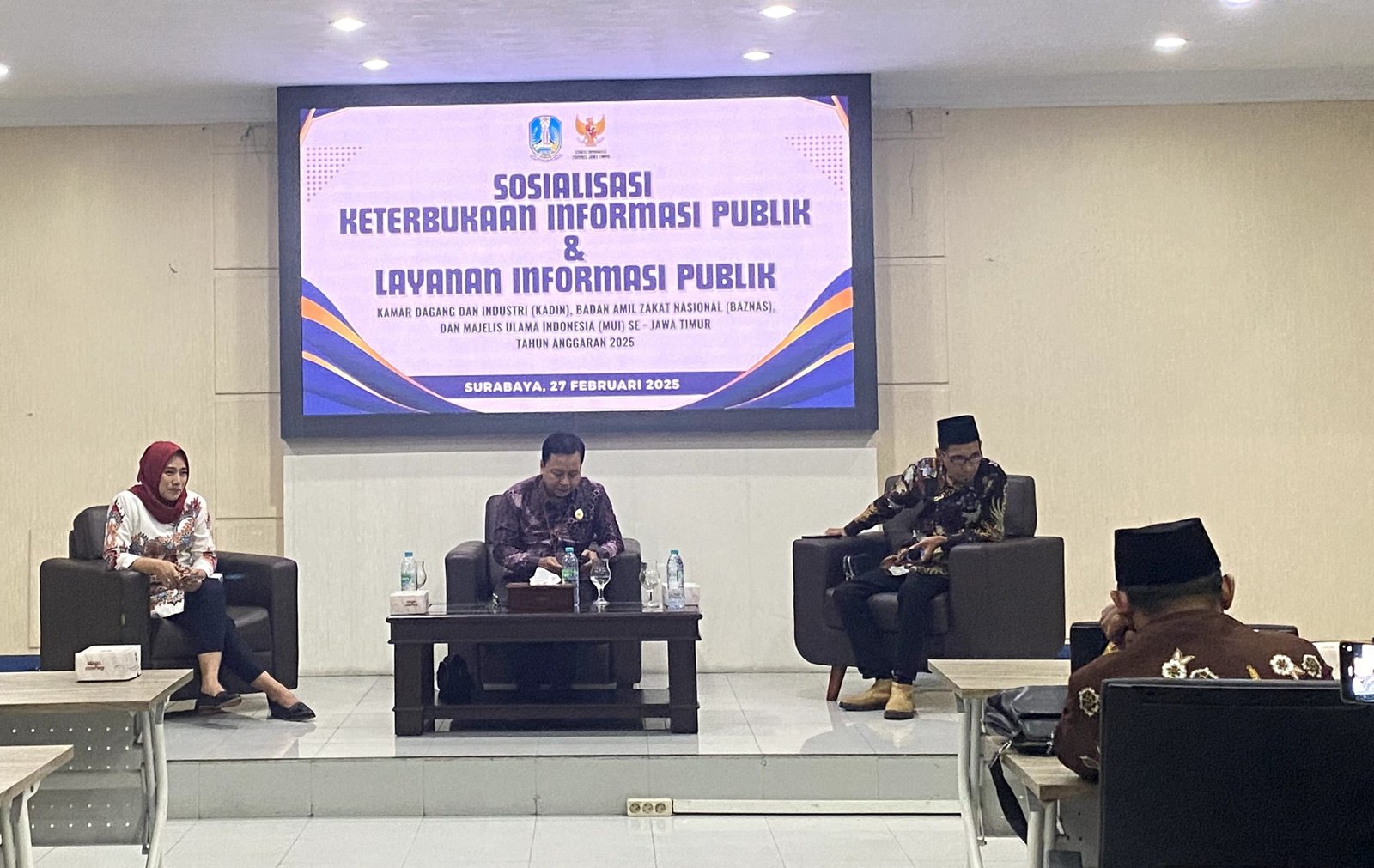 Komisi Informasi Ajak Baznas, MUI, dan Kadin Se-Jawa Timur Terbuka 1 DINSOS scaled