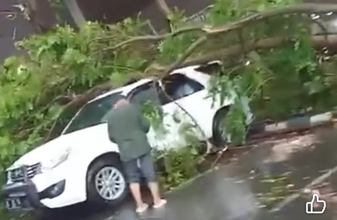 MOBIL TERTIMPA MOBIL TERTIMPA