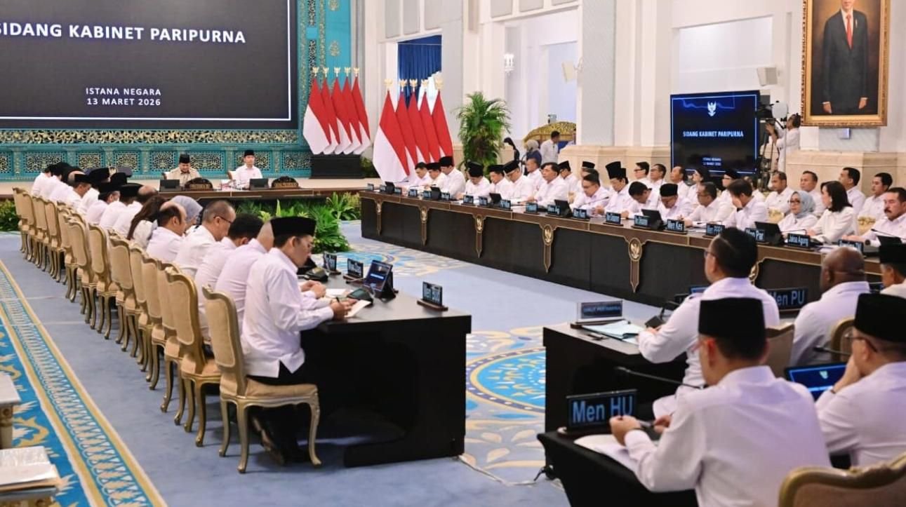 Sidang Kabinet Paripurna yang dipimpin Presiden Prabowo Subianto di Istana Negara, Jakarta,