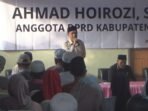 Anggota Komisi B DPRD Jember Ahmad Hairozi saat sambutan. (Foto: Aji)