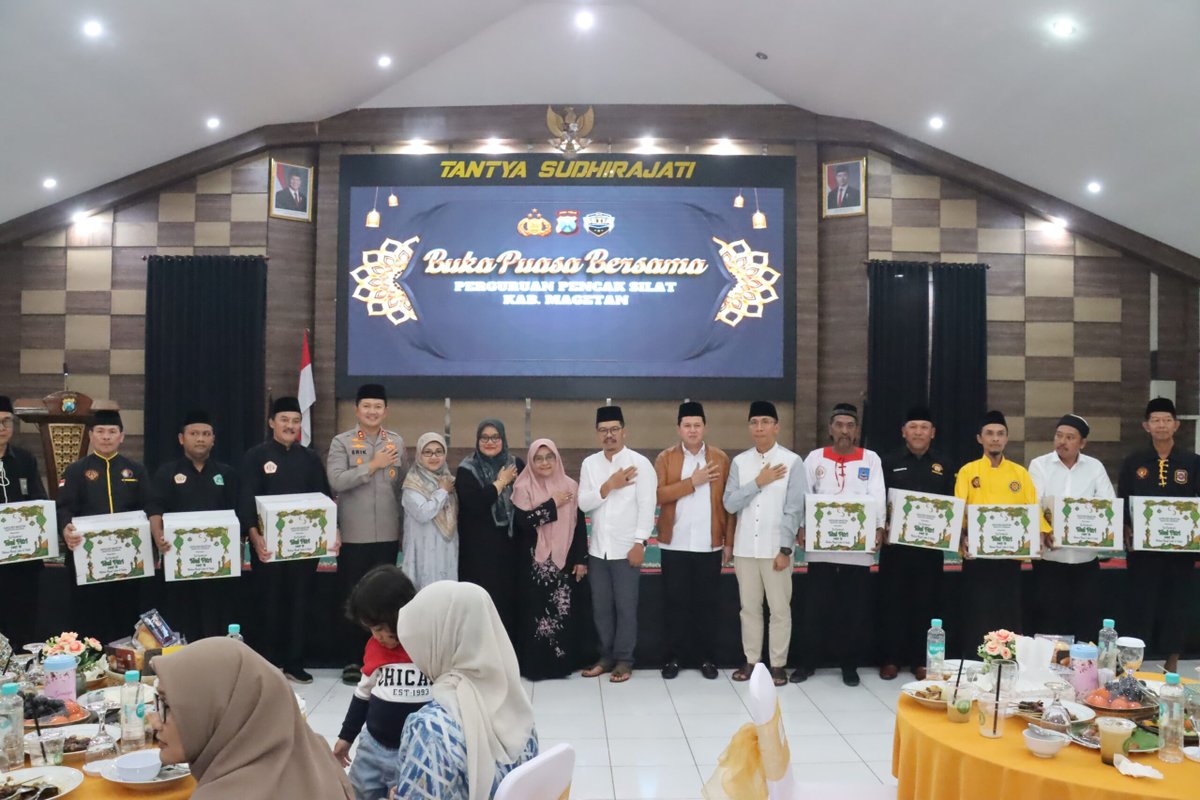 Polres Magetan Gelar Buka Puasa Bersama 18 Pimpinan Perguruan Silat