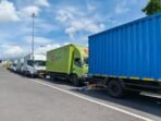 Antrean truk di Pelabuhan Ketapang.