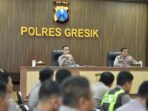 Wakapolres Gresik Kompol Shabda Purusha Putra memimpin Latpra Operasi Ketupat Semeru 2026.