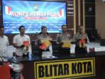 Pers rilis di Polres Blitar Kota. (Calvin Bt)