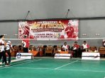 Suasana pembukaan Turnamen Bulutangkis Piala Ketua DPRD Nganjuk