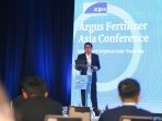 Direktur Utama Petrokimia Gresik Daconi Khotob dalam Argus Fertilizer Asia Conference 2026 di Bali.