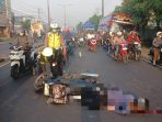 Warga asal Trenggalek tergelatak tak bernyawa usai tabrak lari di Sidoarjo. (Foto: Ist)