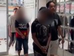 Tersangka pencurian HP dikeler di Mapolres Gresik.