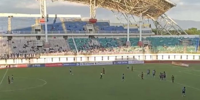 Laga Persid Jember vs Golden FC Merauke. (Ist)