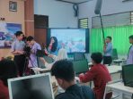 Para peserta langsung melakukan praktik proses pembuatan film.