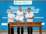 Penandatangan kerjasama BPJS Ketenagakerjaan dengan koperasi.