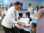 Direktur Utama Perum Bulog Ahmad Rizal Ramdhani saat peringatan HUT ke-59 Bulog.