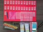 Barang bukti yang diamankan Satreskoba Polres Gresik.