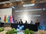 Kepala SMK Muhammadiyah 3 Cerme Yuli Rahmawati memberikan sambutan dalam kegiatan Haflah Akhirissanah XI.