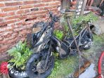 Kondisi motor yang hangus terbakar.