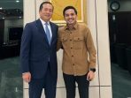 Komisaris MGPA Sabolah Al Kalamby (kanan) dan Gubernur NTB Lalu Muhamad Iqbal.