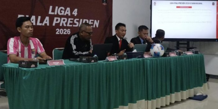 Technical Meeting Putaran Nasional Liga 4 Piala Presiden 2026 di Jember. (Foto: Aji) Technical Meeting Putaran Nasional Liga 4 Piala Presiden 2026 di Jember. (Foto: Aji)