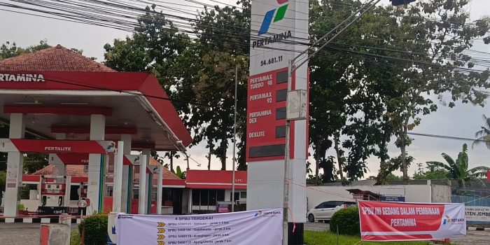 Suasana SPBU Tegal Besar. (Aji)