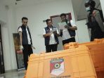 Anggota Satreskrim Polres Lamongan saat lomba olah TKP tingkat Polda Jatim.