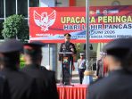 Kapolres Gresik AKBP Ramadhan Nasution memimpin Upacara Peringatan Hari Lahir Pancasila.