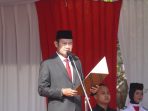 Bupati Lamongan Yuhronur Efendi saat peringatan Hari Lahir Pancasila.