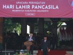 Upacara memperingati Hari Pancasila, bersama meneguhkan semangat persatuan, perdamaian. (istimewa)