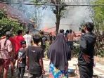 Kebakaran diduga dipicu tungku yang belum padam sempurna usai digunakan memasak. (teguh)