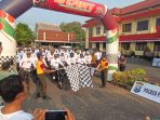 Start gowes halaman Polres Pasuruan.