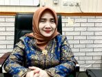Kepala Dinas PPKB Nganjuk, Asty Widiartini, saat memberikan keterangan terkait gelaran Run Fest Family 2026.(Agus Karyono)