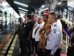 Peresmian KA Pandalungan 2 di Stasiun Jember. (Foto: Aji) Peresmian KA Pandalungan 2 di Stasiun Jember. (Foto: Aji)