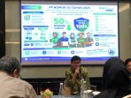 Kepala Kanwil BPJS Ketenagakerjaan Jatim Irvansyah Utoh Banja saat memaparkan progres UCJ di Jawa Timur.