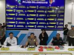 Pers rilis di Mapolres Bojonegoro. (Foto: Umam)