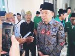 Bupati Jember Muhammad Fawait saat menghadiri kegiatan PC GP Ansor Kencong. (Foto: Ist)