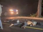 laka nganjuk Kondisi korban saat masih di Tempat Kejadian Perkara (TKP) Jalan Raya Nganjuk-Surabaya, Kecamatan Baron.