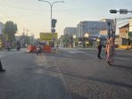 lalin pasuruan Lalu lintas pengalihan jalur truk.
