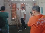 Polisi saat melakukan olah TKP.(istimewa)