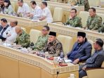 Bupati Rusdi Sutejo saat mengikuti Rapat Dengar Pendapat (RDP) dan Rapat Dengar Pendapat Umum (RDPU) bersama Komisi II DPR RI