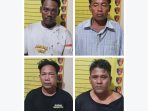 Para tersangka dari Madura diamankan di Polsek Bungah Polres Gresik.