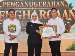 Penghargaan tersebut diserahkan Gubernur Jawa Timur Khofifah Indar Parawansa kepada Wakil Bupati Lamongan Dirham Akbar Aksara pada Festival Mangrove Jawa Timur ke-10 yang digelar di Pantai Panduri, Kabupaten Tuban,