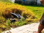 Jenazah Korban saat masih berada di areal persawahan Desa Wates, Kecamatan Tanjunganom, Kabupaten Nganjuk