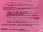 Tangkapan layar surat dugaan Pungli. (Istimewa)