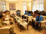 Ketua DPD KNPI Jombang bersama jajaran pengurus beraudiensi dengan Bupati Jombang (istimewa)