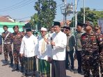Panitia lokal Muktamar NU saat melaksanakan apel siaga. (teguh)