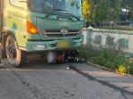 Truk kontainer yang alami rem blong.(istimewa)
