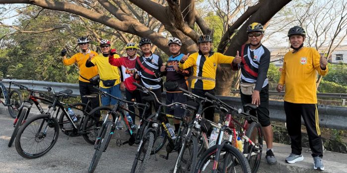 para purnawirawan Polri yang tergabung dalam Club Gowes PP Polri Gresik.