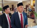 Wali Kota Surabaya Eri Cahyadi usai mengikuti rapat Paripurna DPRD kota Surabaya. (Sugiantoro)